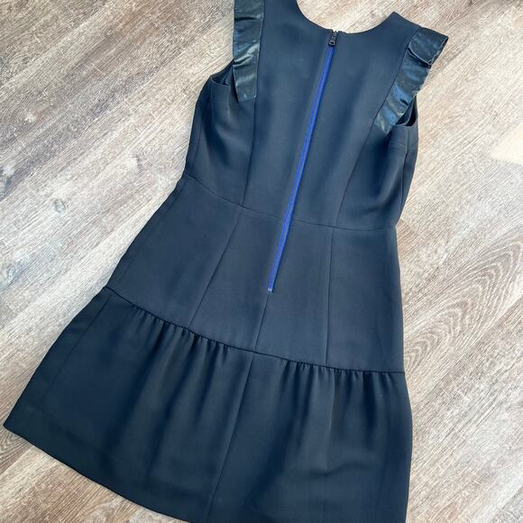 Sandro Black Ruffle Sleeveless Mini Dress Date Night Business - Picture 8 of 8